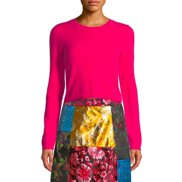 Alice + Olivia Ciara Long-Sleeve Cropped Sweater - Picture 8 of 8